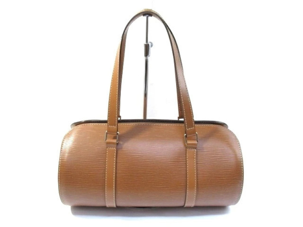 LOUIS VUITTON Soufflot Handbag Epi Camel Brown